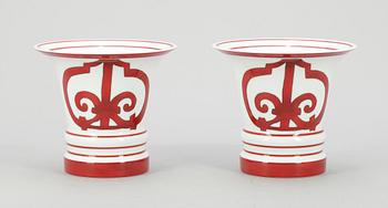 YTTERFODER, ett par, porslin, Hermès Porcelaine, Paris, 1900/2000-tal.