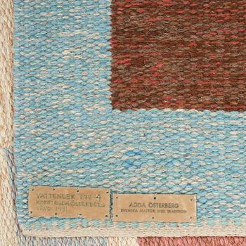 Agda Österberg, A CARPET, "Vattenlek" flat weave, ca 302 x 202,5 cm, signed AÖ.