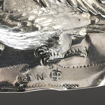 A Swedish early 18th century silver sweet-meat dish, mark of Henning Petri, Nykoping 1701.