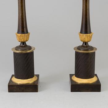 A PAIR OF CANDELABRA, empire-style, ca 1900.