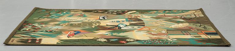 Lars Gynning, A Tapestry, "My Garden", flat weave, ca 193,5-195 x 145-146,5 cm, signed GYNNING MTP.