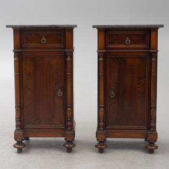 A pair of bedside tables, second half of the 19th century.