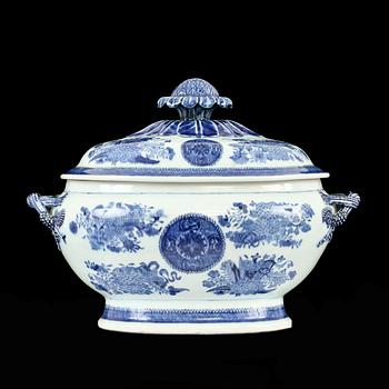 TERRIN med LOCK, porslin, Kina, 1800-tal.