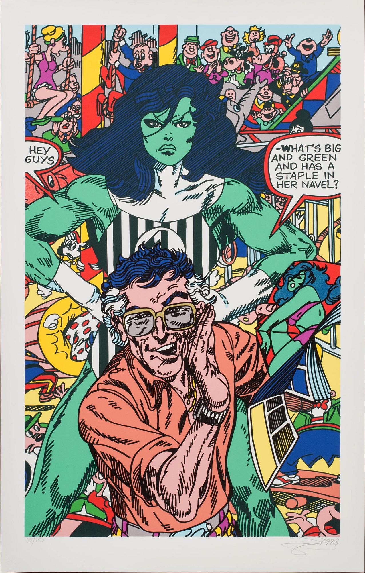 GUDMUNDUR ERRÓ, serigraph, signed and numbered 58/150, dated 1993.