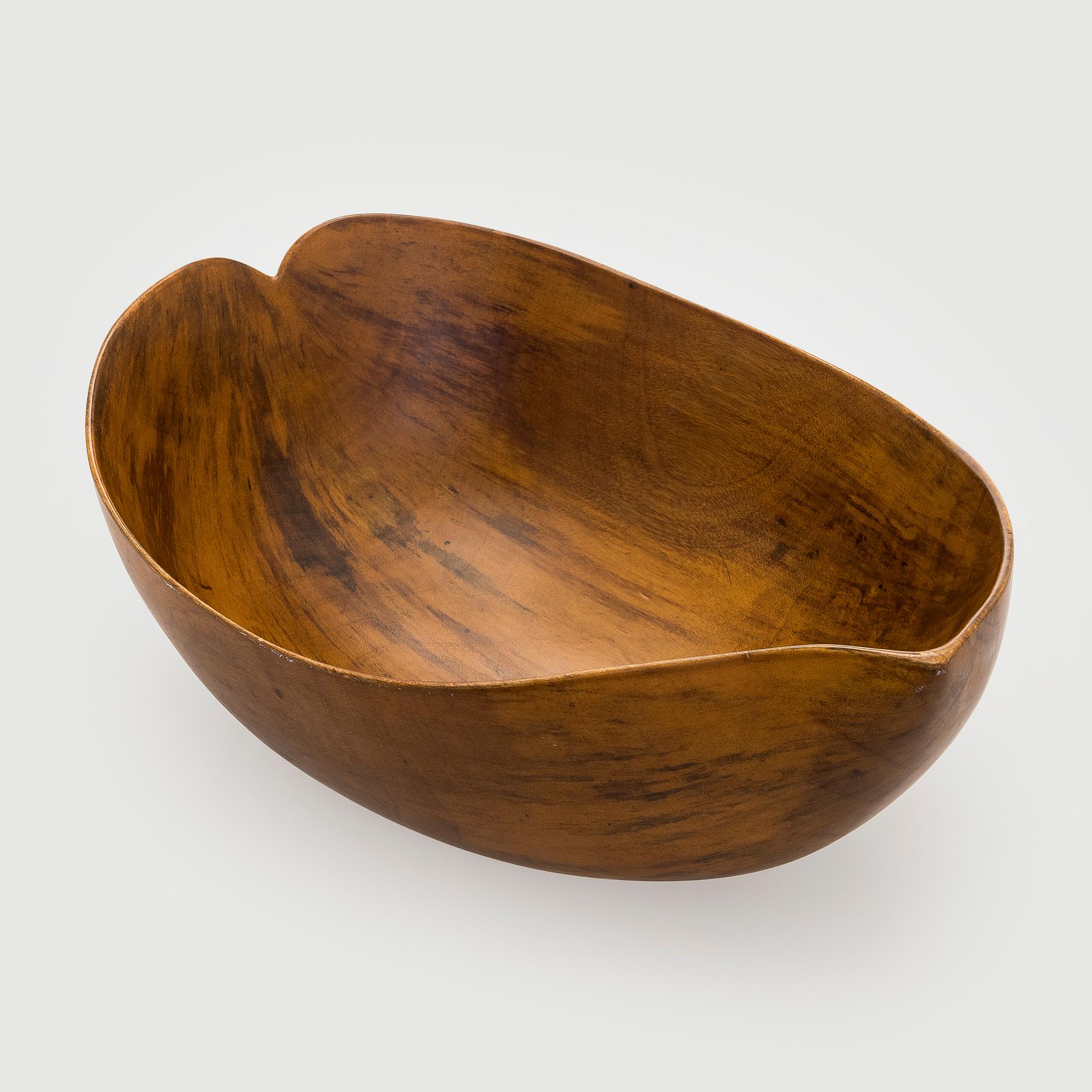Skål, teak, David Auld, Haiti 1900-talets mitt.