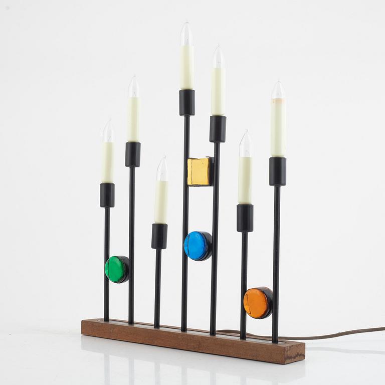 A "Fantasi" type 92 electric advent candle holder/table lamp, Osram, Sweden, 1960's.