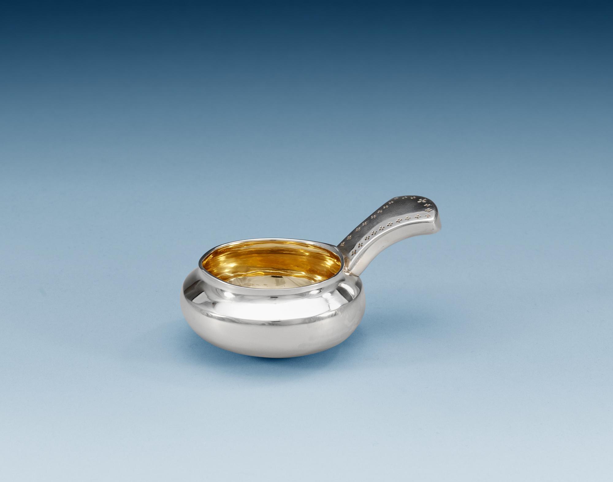 A RUSSIAN PARCEL-GILT KOVCH, unidentified makers mark, Minsk 1858.