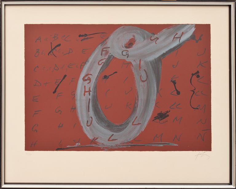 ANTONI TÀPIES, färglitografi, signerad och numrerad 41/75.