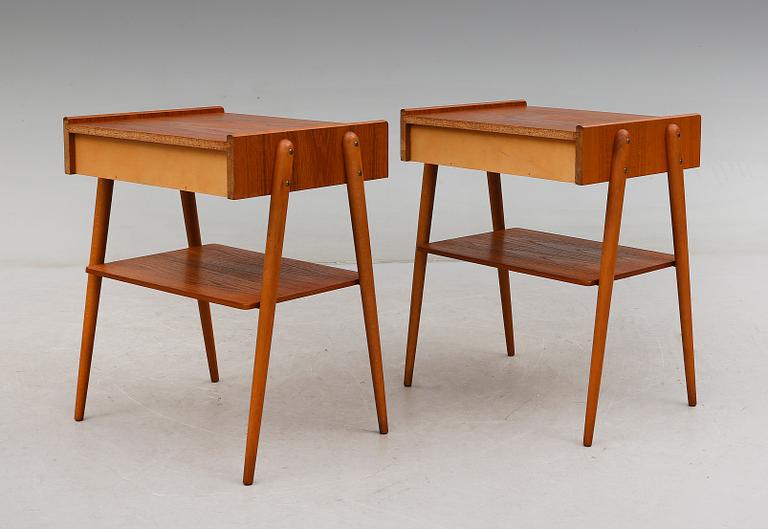 SÄNGBORD, 1 par, AB Carlströms & CO Möbelfabrik, 1950/60-tal.