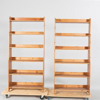 A pair of "Leksvik" IKEA bookcases, late 1900s.