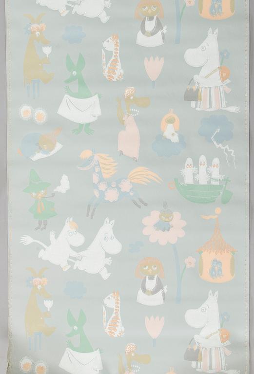 Tove Jansson, Moomin wallpaper, 6 rolls, mid-20th century.