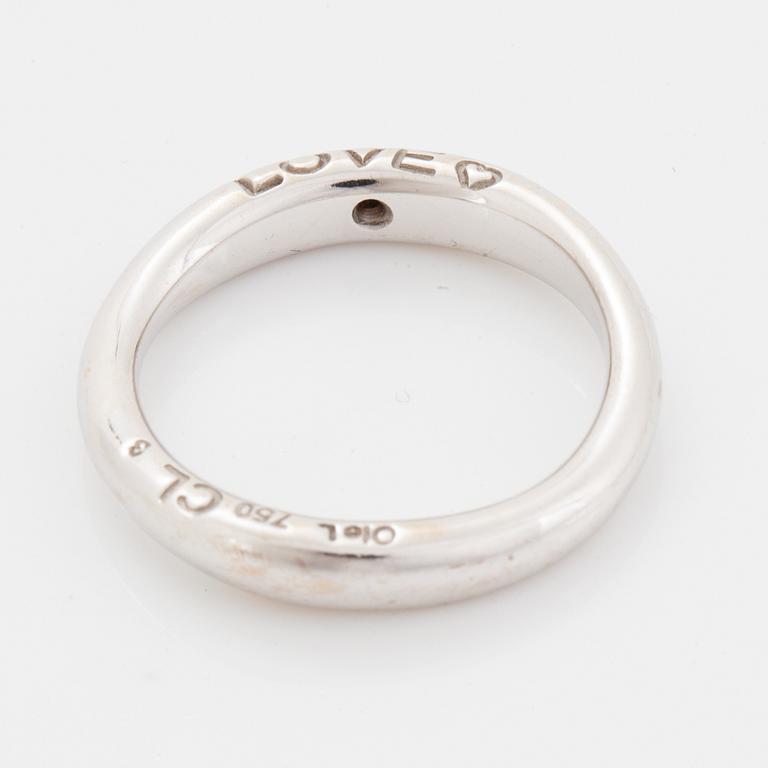 Ole Lynggaard, Charlotte Lynggaard, Love ring nr 3 vitguld med briljantslipad diamant ca 0.015 ct.