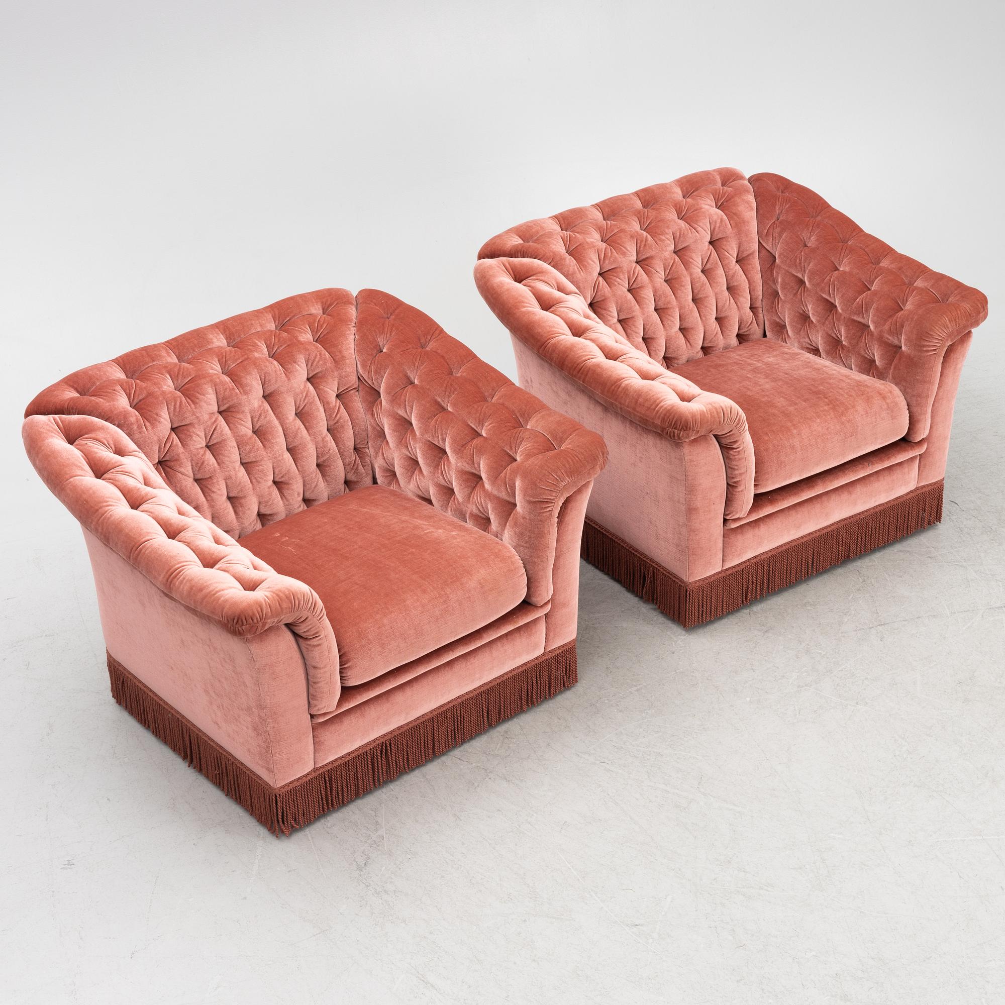 A pair of armchairs, 1979.