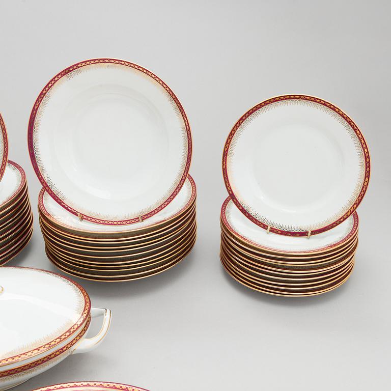 A 58-piece set of dinnerware, Victoria China, Czechoslovakia, mark of 1918-39.