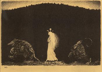 JOHN BAUER, litografier, 1915,  10 st.