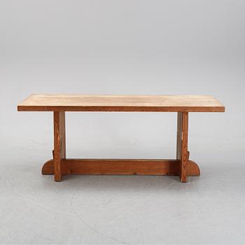 Axel Einar Hjorth, a stained pine "Lovö" table, Nordiska Kompaniet Sweden 1930's.