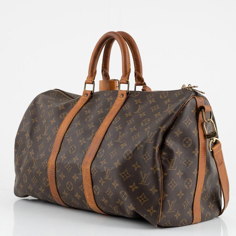 Louis Vuitton, a monogram canvas 'Keepall 45 Bandouliere' weekend bag, 1989.