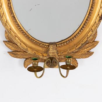 A Gustavian mirror sconce, late 18th Century.