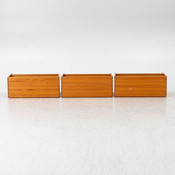 Børge Mogensen, Wall-mounted shelves, 3 pieces, probably Karl Andersson & Söner, second half of the 20th century.
