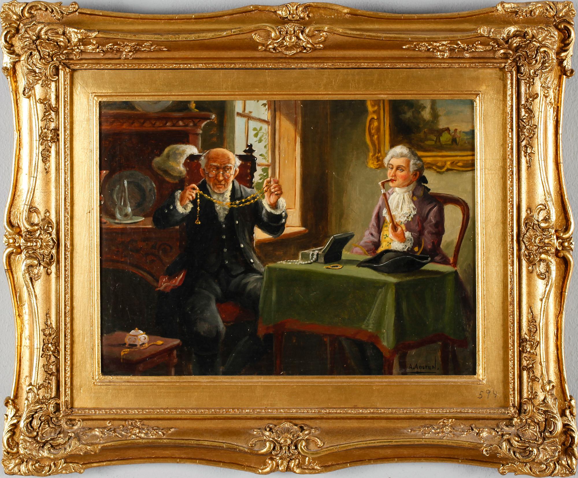 ALEXANDER AUSTEN, olja på duk, signerad.