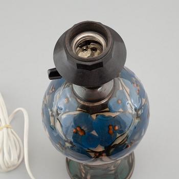An early 20th century ceramic table lamp by Danico, Denmark.