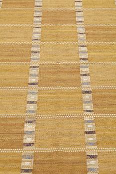 Barbro Nilsson, A CARPET, "Falurutan ljusbrun", flat weave, ca 206,5 x 145-146,5 cm, signed AB MMF BN.