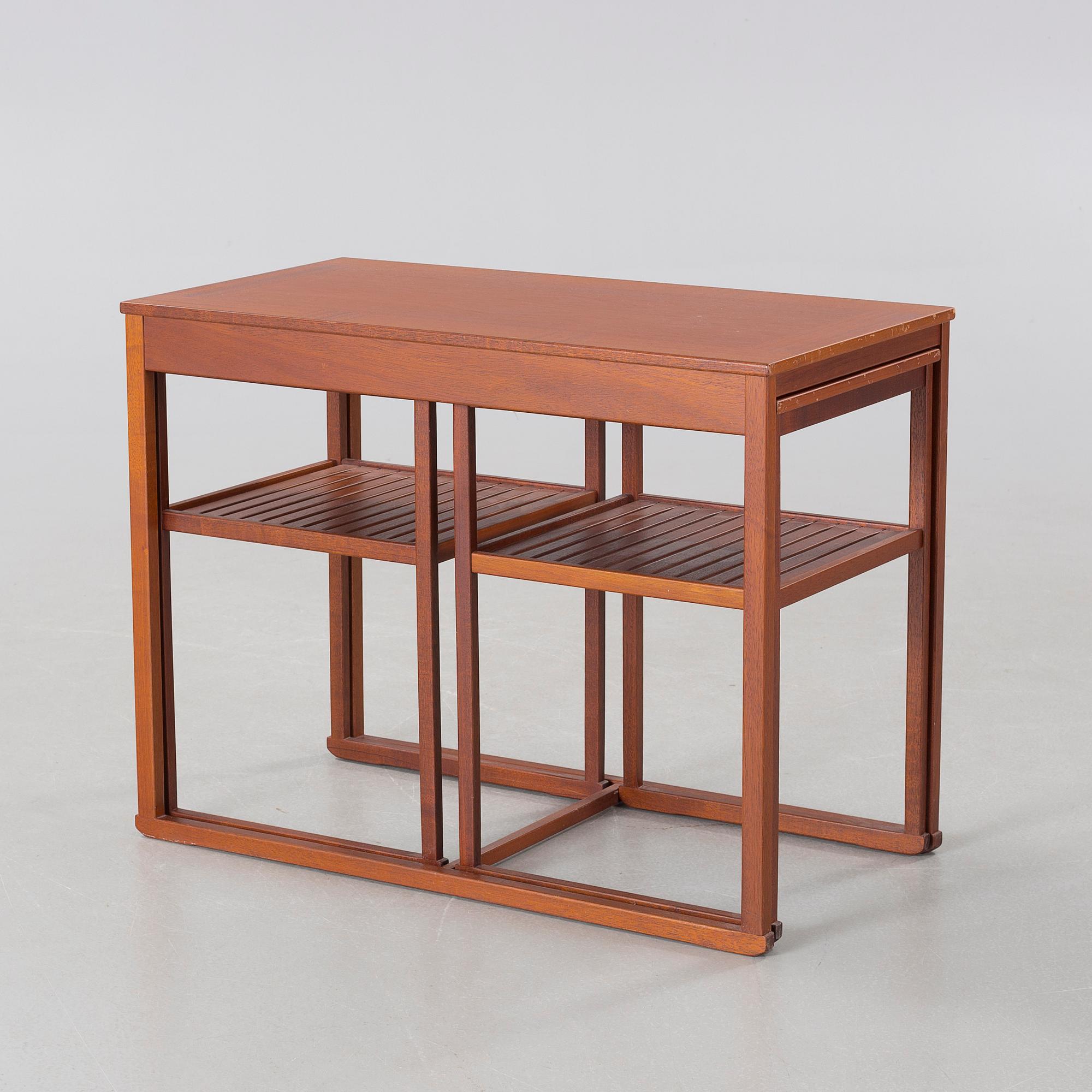 CARL MALMSTEN, satsbord, 3 delar, "Släden", Åfors Möbelfabrik, JUbileumsmodell, nr 396, 1988.