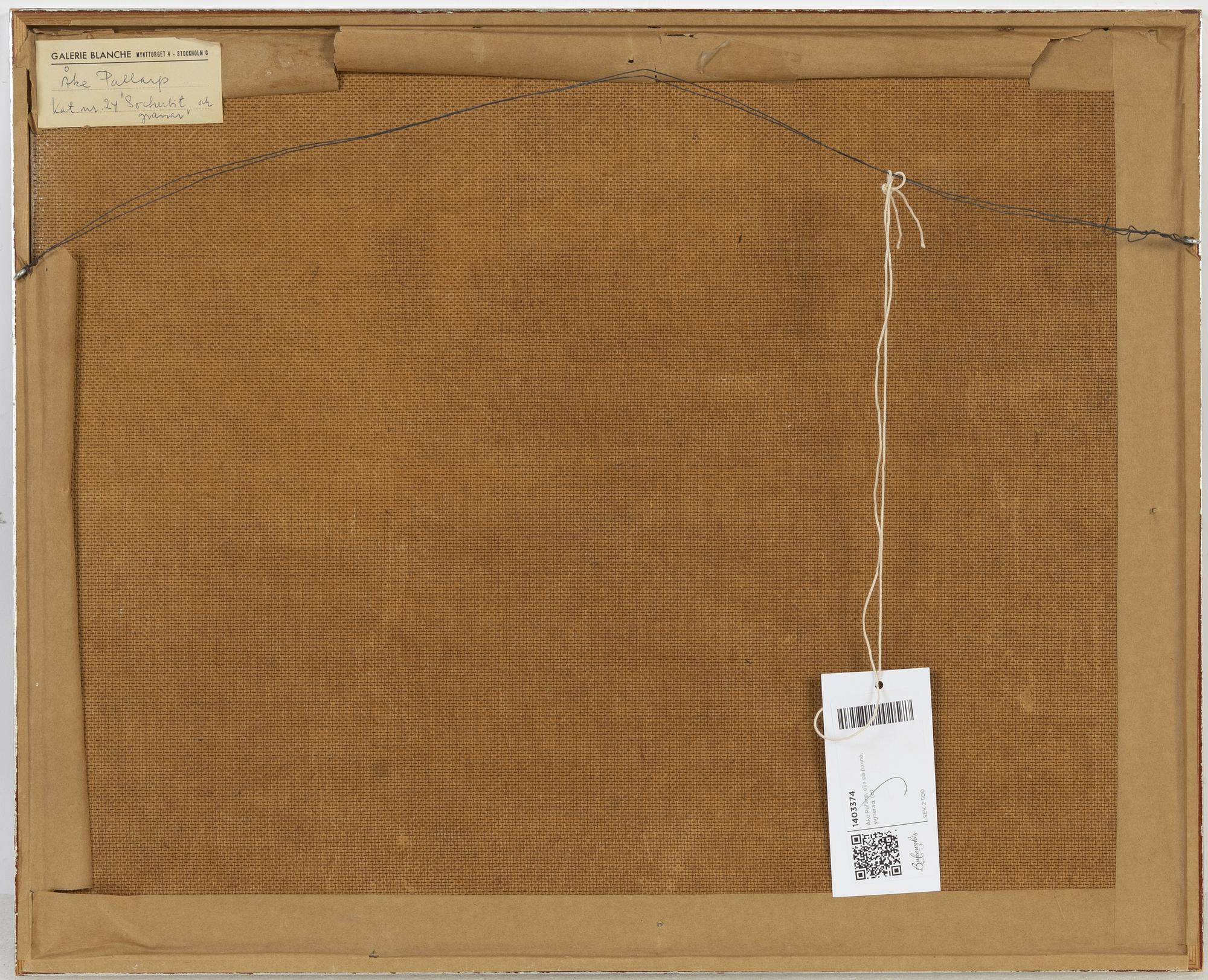 Åke Pallarp, oil on panel, signed.