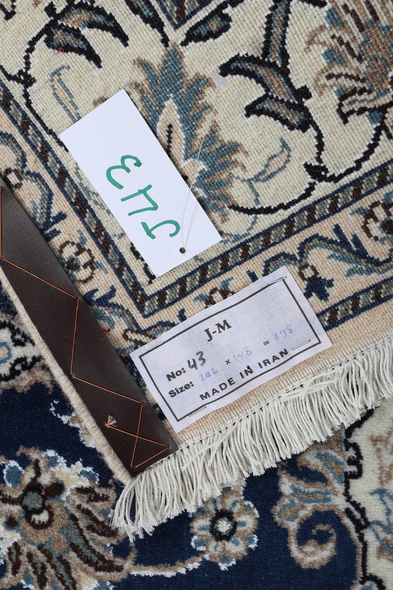 A carpet, Nain, part silk, ca 202 x 148 cm.