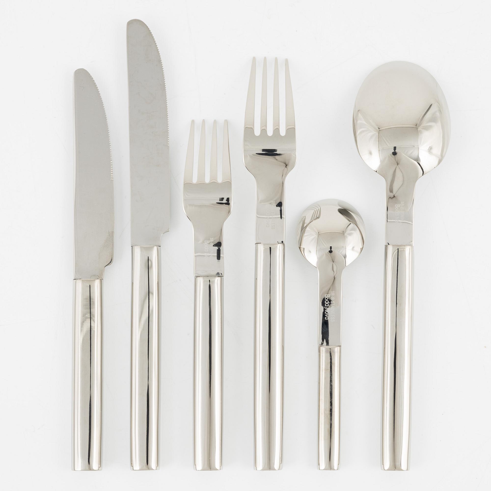 Mikael Björnstjerna, cutlery 'Oval Steel', Boda Nova (36 pieces).