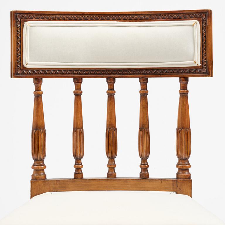 A pair of Late Gustavian style chairs, first half of the 20th century.