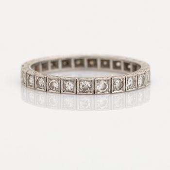 Platinum and eight cut diamond eternity ring.