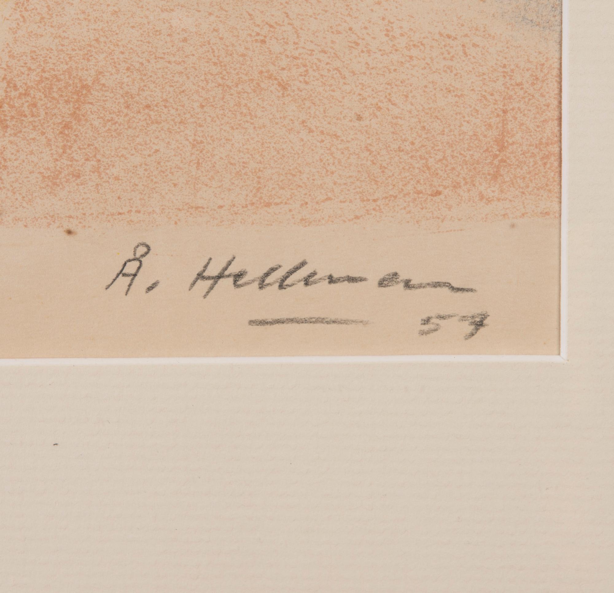 ÅKE HELLMAN, färglitografi, signerad, daterad -57 och numrerad 55/250.