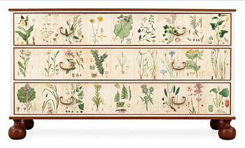 336. A Josef Frank chest of drawers, 'Flora' by Svenskt Tenn, model 1050.
