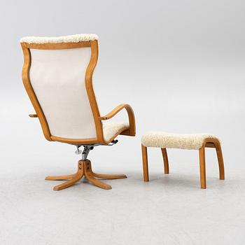 Jan Ekström, fåtölj med fotpall, "Gazell", Conform.