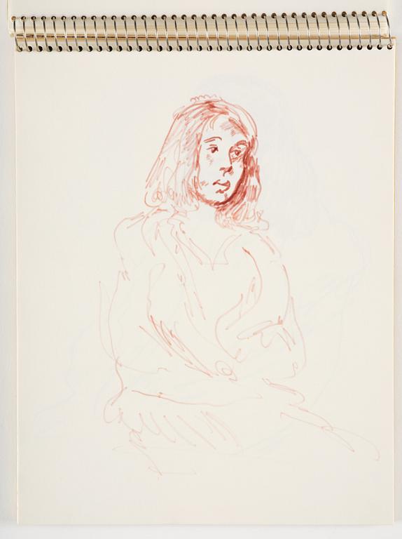 Lotte Laserstein, Sketchbook with approximately 42 drawings, of which 1 is signed.