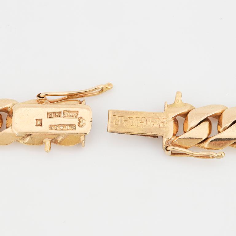 Armband 18K guld manglad pansar.