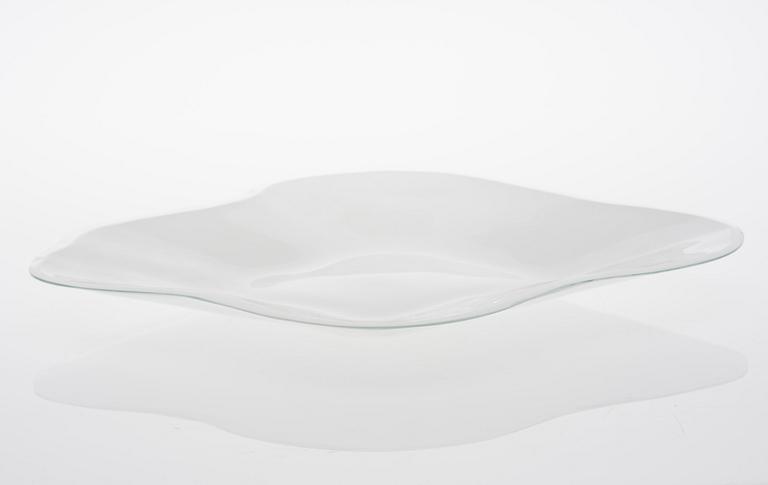 ALVAR AALTO, GLASSKULPTUR, 4 DELAR. Aalto-blomman. Sign. Alvar Aalto. Iittala 1980/90-talet.
