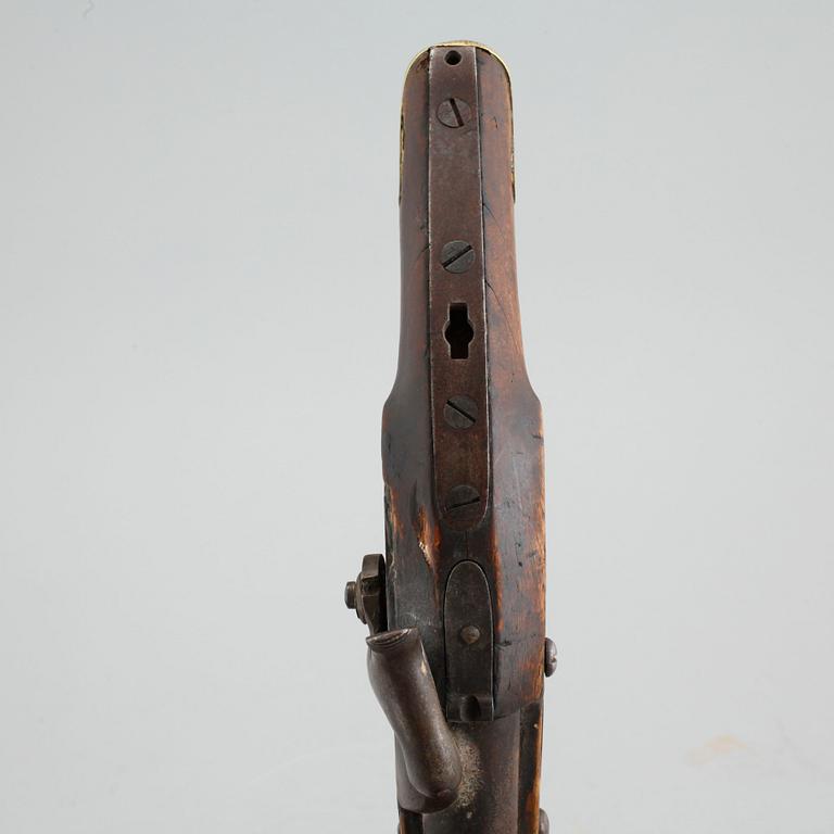 A mid 19th century cap lock gun.