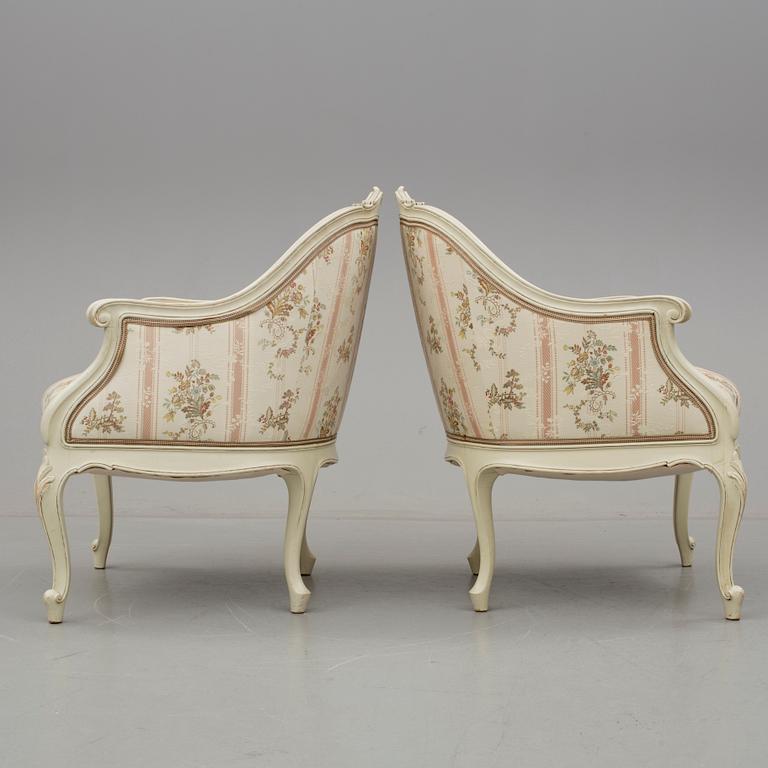 BERGERER, ett par, rokokostil, 1900-talets mitt.