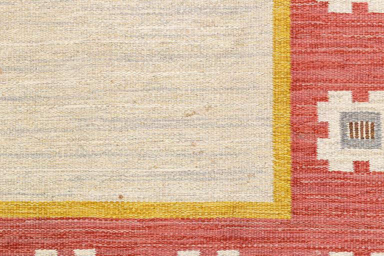 Anna-Greta Sjöqvist, a carpet, flat weave, ca 280 x 183 cm, signed AGS and dated 1969.