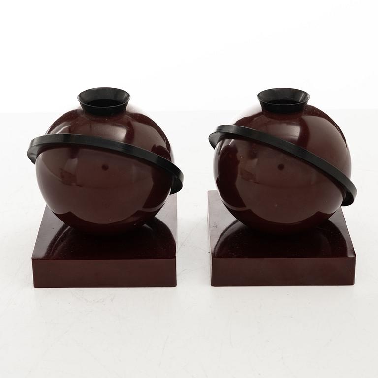 A pair of 'Saturnus' candleholders, 1930s.