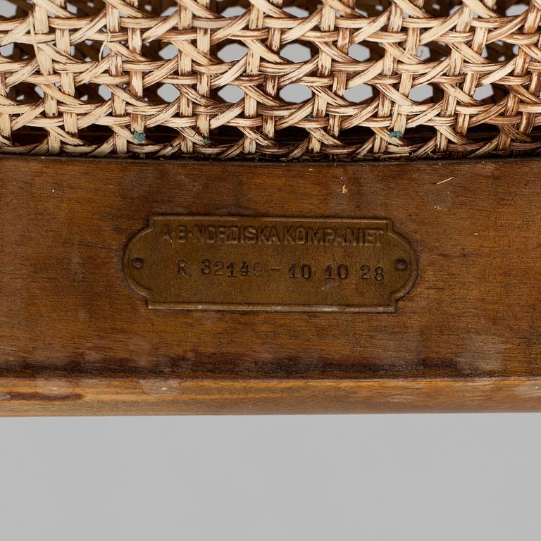 CARL MALMSTEN, stolar, 4 st, "Brevik", Nordiska Kompaniet.