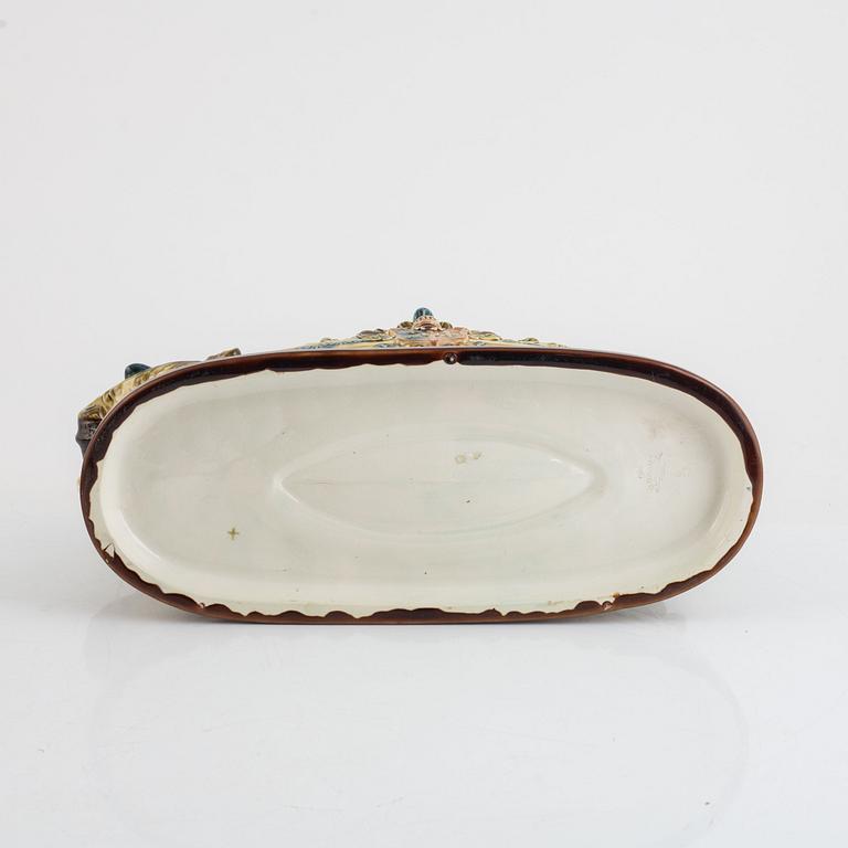 Jardinjär, majolika, Rörstrand, sent 1800-tal.