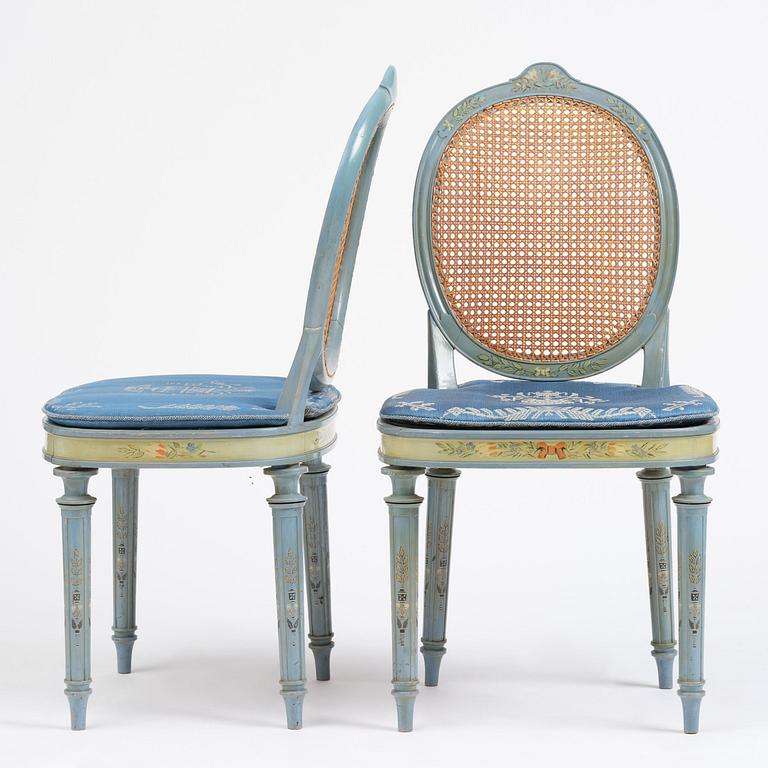 Carl Malmsten, a set of six Swedish Grace chairs, cabinetmaker Albin Johansson, Stockholm, for Villa Kvikkjokk, 1927.