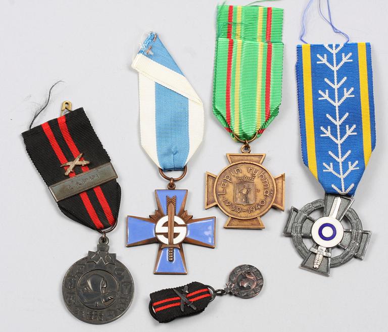 MEDALJER, 5 st, Finland mest 1930-40-tal.