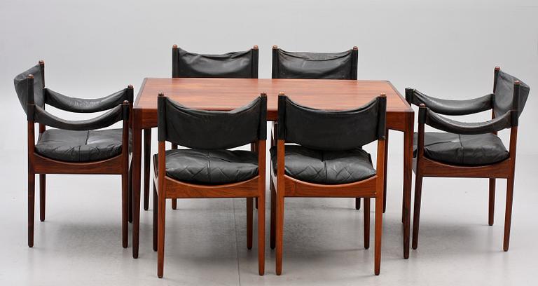 MATGRUPP, 7 delar, Kristian Vedel, "Modus", Sören Willadsen Möbelfabrik. Danmark, 1950/60-tal.