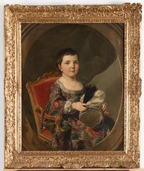 Louis Michel van Loo, Förnäm flicka i rokokokarmstol.