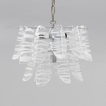 Ceiling lamp, Probably Mazzega, Murano, Italy, second half of the 20th century.