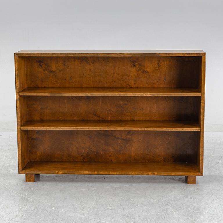A stained birch bookcase, 1930's/40's.